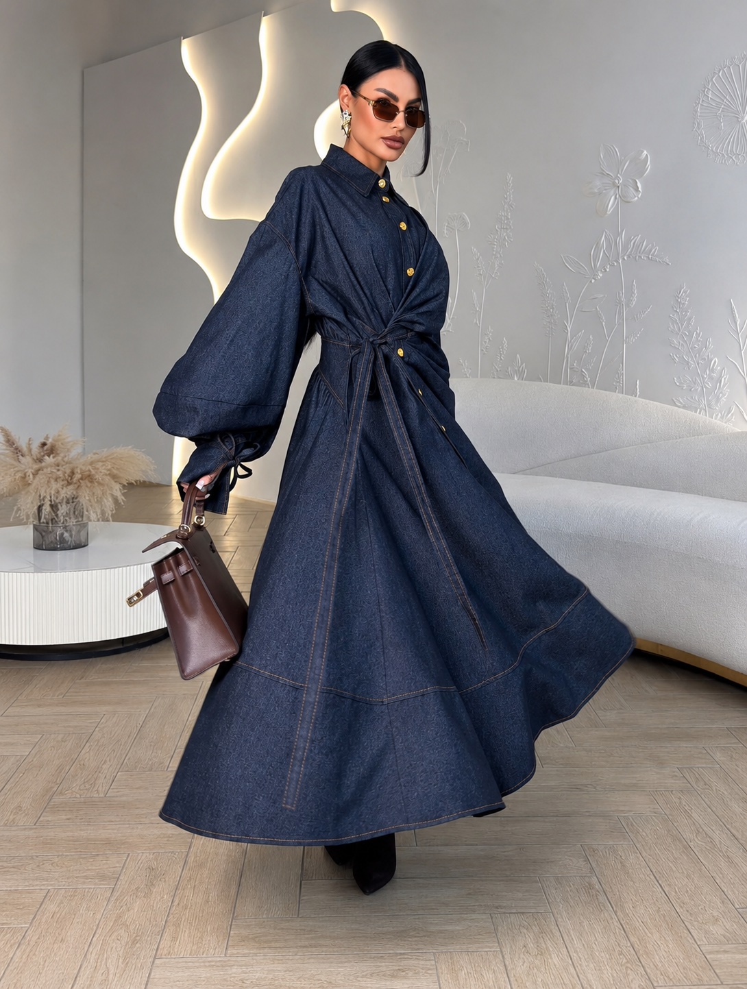 AMARA denim obleka - slika 2