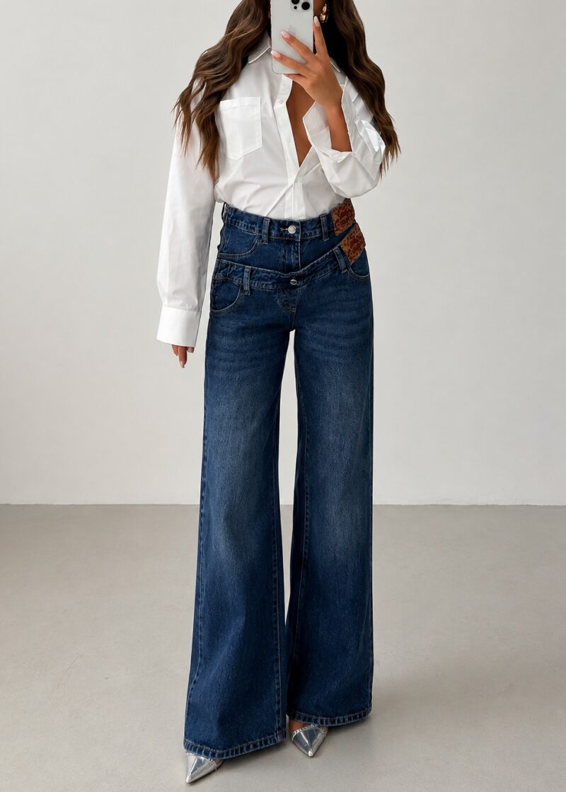 DOUBLE WAIST kavbojke